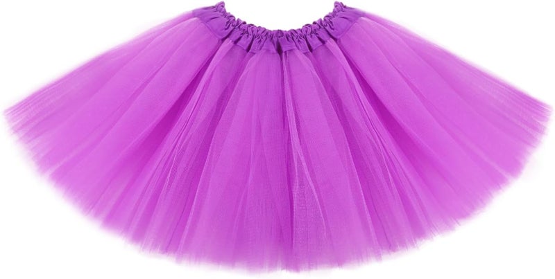Lainlight Store Tutus for Girls 3 Layered Tulle Tutu Skirts for 4-12 Year, Birthday Dance Halloween Cosplay Party Supplies - Image 1